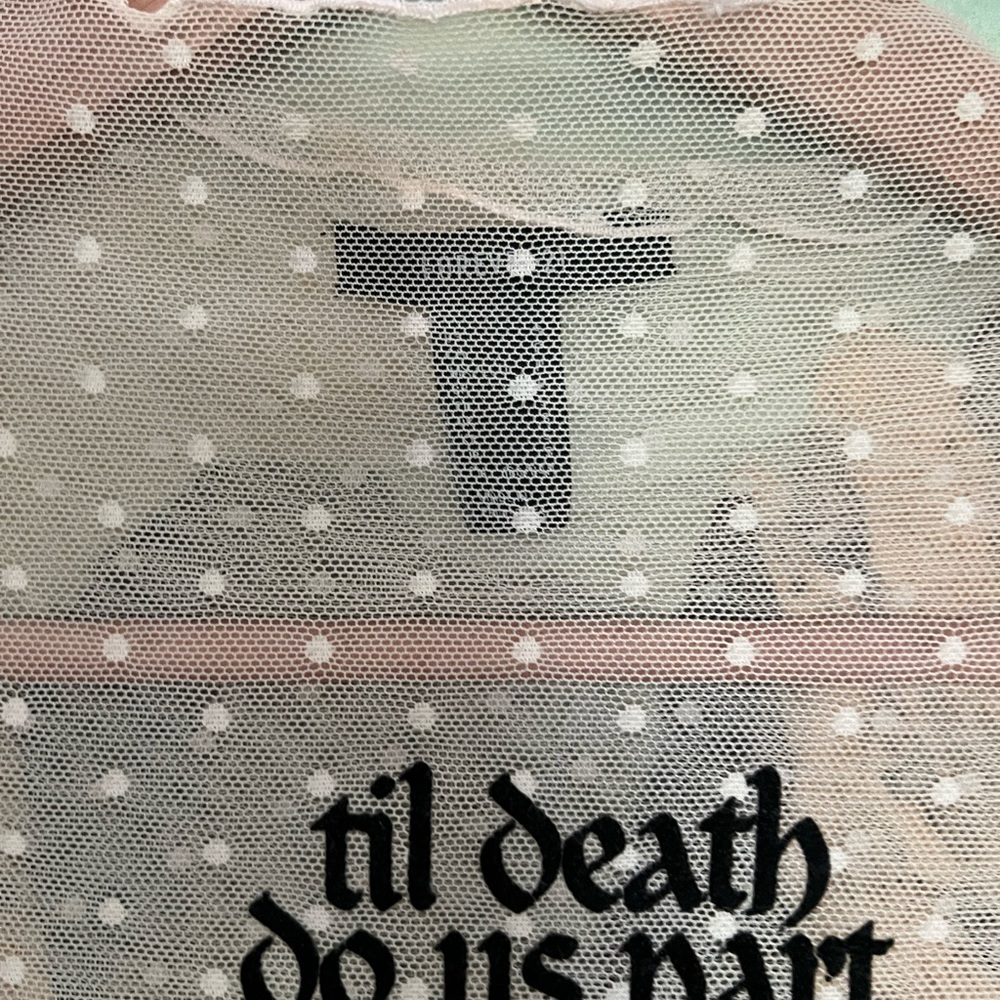Bridal engagement Til Death Do us Part sheer top